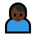 🙍🏿‍♂️ man frowning: dark skin tone display on Windows